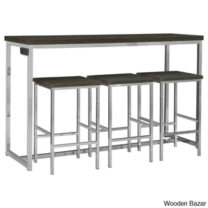 Brant New 3 Seater Trestle Dining Set - Wooden Bazar