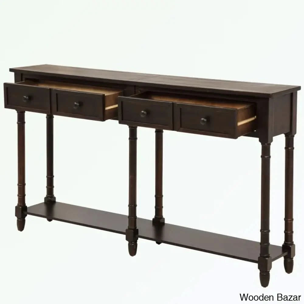 Small Wood Accent Table - Console Table