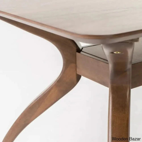 Breaker Stylish Teak Wood Dining Table With Modern Appeal