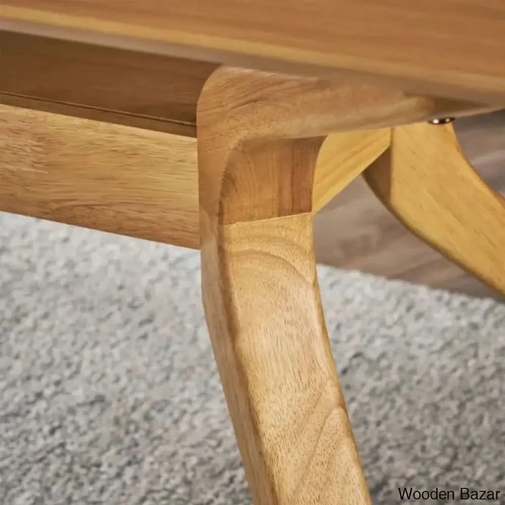 Breaker Stylish Teak Wood Dining Table With Modern Appeal Brown Walnut