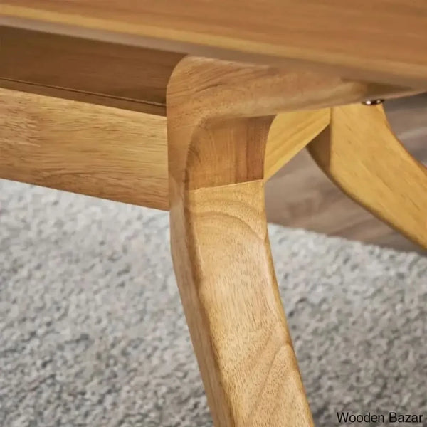 Breaker Stylish Teak Wood Dining Table With Modern Appeal