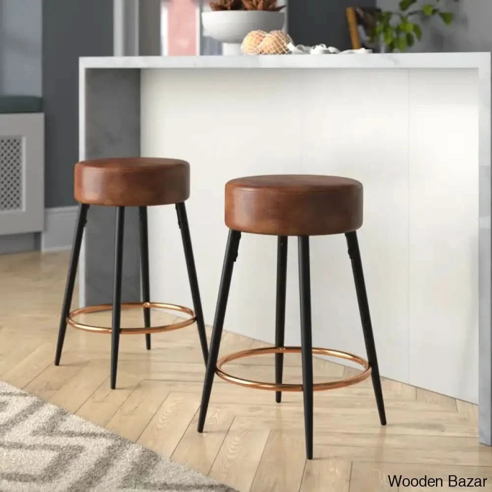 Bremenc Swivel Bar & Counter Stool (Set Of 2) (24’’ Seat Height)
