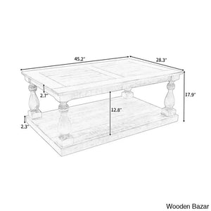 Brhiannan Solid Wood Elegant Coffee And Center Table