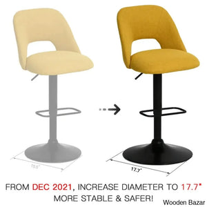 Bridgettec Swivel Adjustable Height Counter And Bar Stool (Set Of 2)