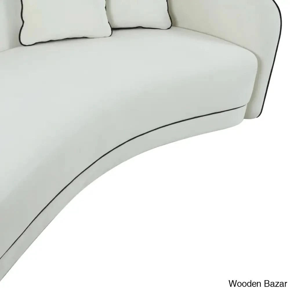 Velvet Curved Sofa