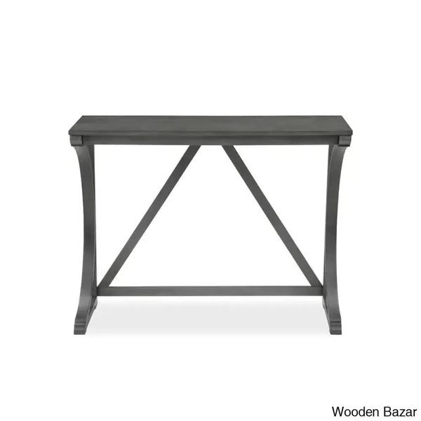 Bryce New 2 Seater Wooden Trestle Dining Set - Bazar