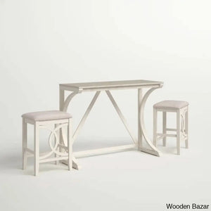 Bryce New 2 Seater Wooden Trestle Dining Set - Bazar