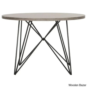 Brygidas Trestle Coffee And Center Table Light Brown/Black