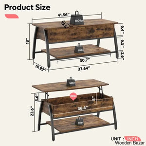 Busery Lift Top Coffee And Center Table