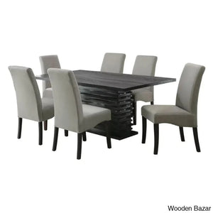Byrd Stylish Black And Gray Pedestal Dining Set - Modern Elegance For Sophisticated Spaces