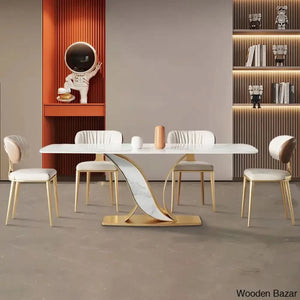Cabal New 6 Seater Pedestal Dining Set - Wooden Bazar 4