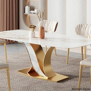 Cabal New 6 Seater Pedestal Dining Set - Wooden Bazar