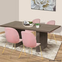 Cady 4 Seater Double Pedestal Dining Table Set - Wooden Bazar Walnut