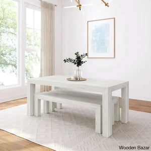 Cady 6 Seater Teak Wood Solid Dining Set - Wooden Bazar