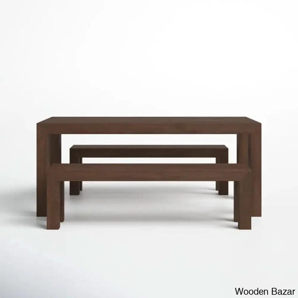 Cady 6 Seater Teak Wood Solid Dining Set - Wooden Bazar