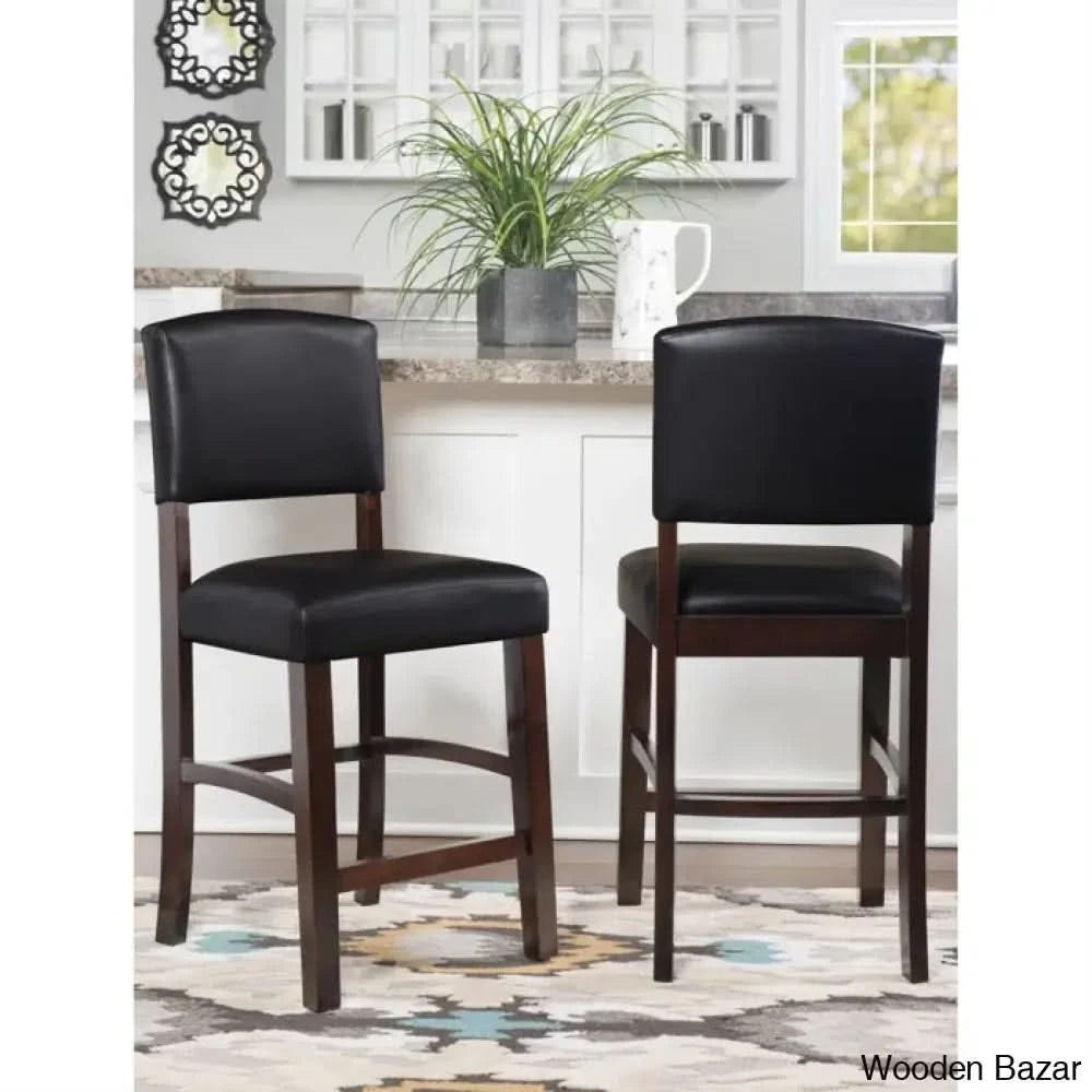 Caldwello Swivel Upholstered Counter And Bar Stool Espresso / (30’’ Seat Height)