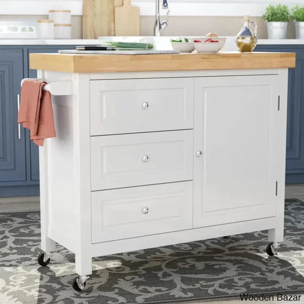 Callahan Wood Kitchen Cart Trolley Cart Cabinet Kitchen Island With Storage