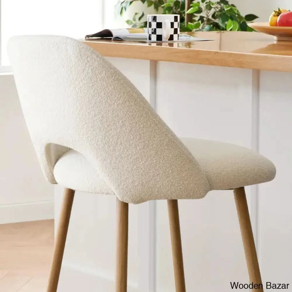 Camardaz 26’’ Boucle Counter And Bar Stool (Set Of 2) Beige