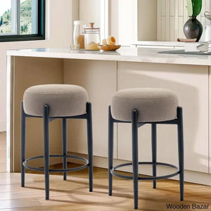 Carien 24’’ Swivel Sherpa Upholstered Counter Stool Camel / 2 Piece