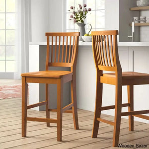 Carlousy Swivel Solid Wood Counter And Bar Stool