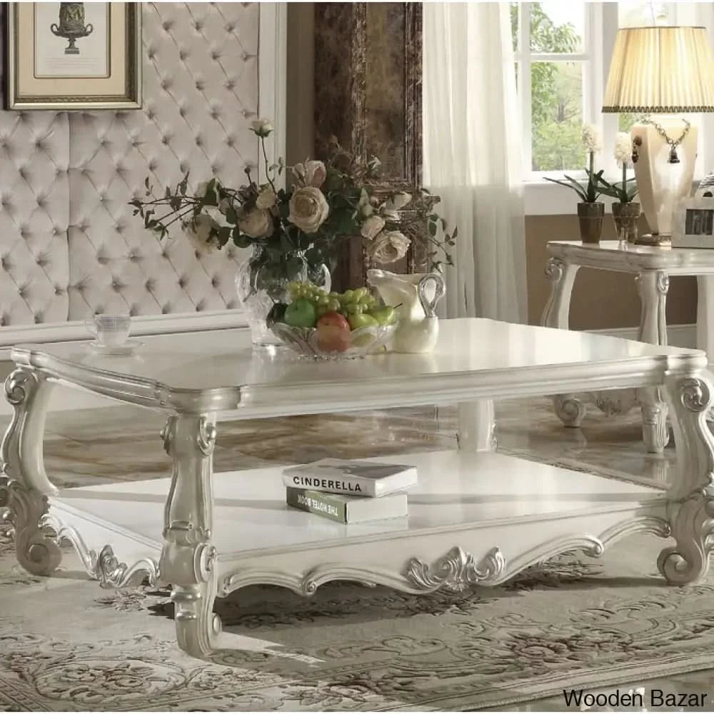 Carnvajal Coffee And Center Table Bone White