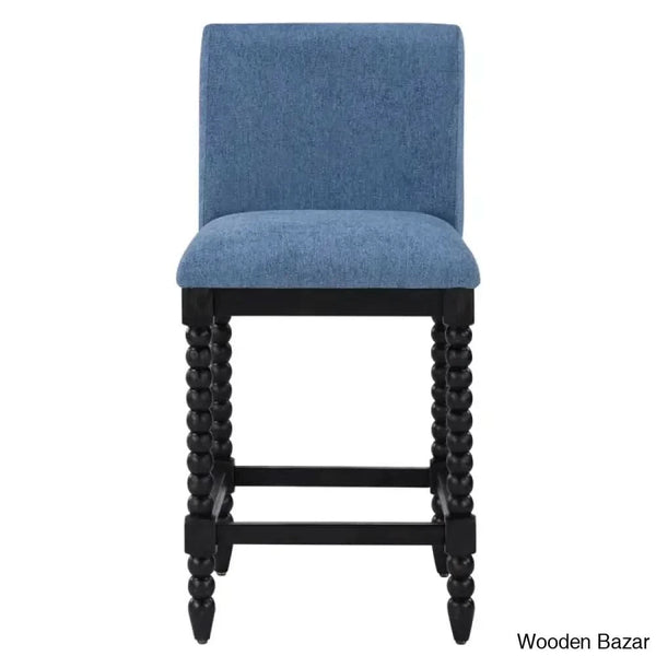 Carollyne Swivel 26’’ High Modern Farmhouse Turned Leg Beaded Counter And Bar Stool