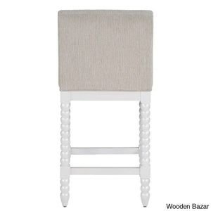 Carollyne Swivel 26’’ High Modern Farmhouse Turned Leg Beaded Counter And Bar Stool