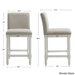 Carollyne Swivel 26’’ High Modern Farmhouse Turned Leg Beaded Counter And Bar Stool