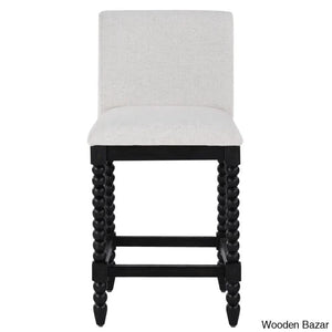 Carollyne Swivel 26’’ High Modern Farmhouse Turned Leg Beaded Counter And Bar Stool