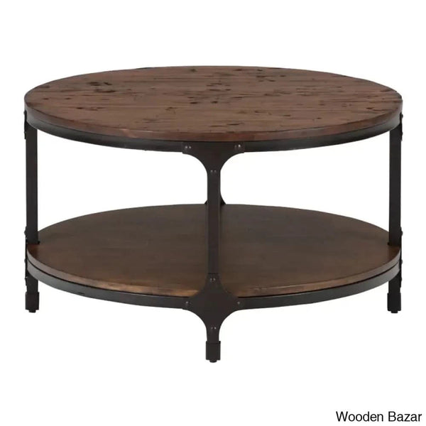 Carolyn Solid Wood Top Coffee And Center Table