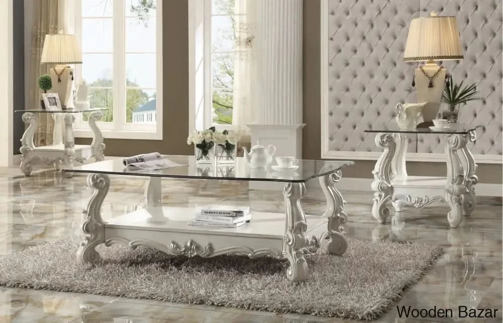 Carvajale Coffee And Center Table Bone White