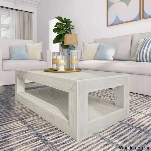 Casmeyl Premium Materials Floor Shelf 40.75’’ Coffee And Center Table With Storage