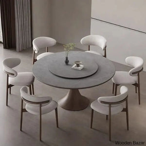 Cavalon New 4 & 6 Seater Pedestal Dining Set - Wooden Bazar