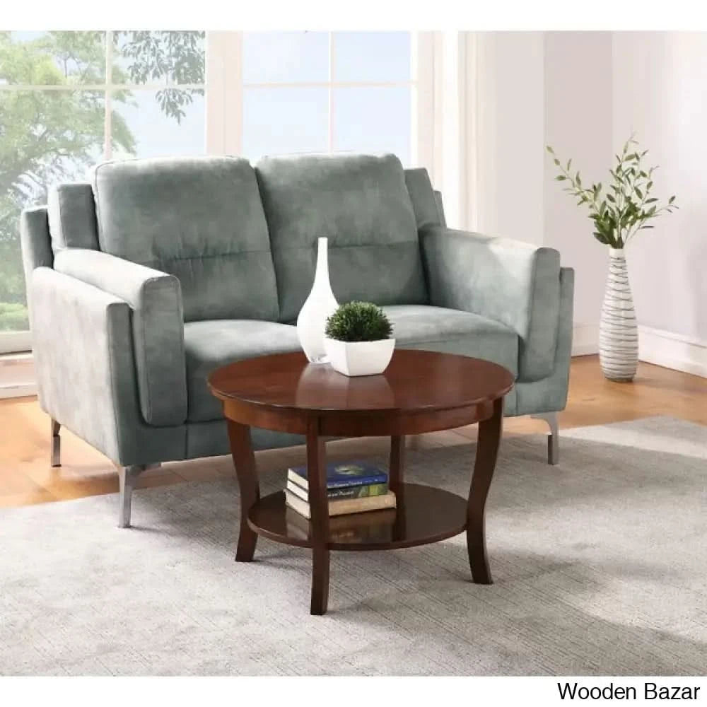 Chadwick 30’’ Coffee Table With Shelf And Center Table Espresso
