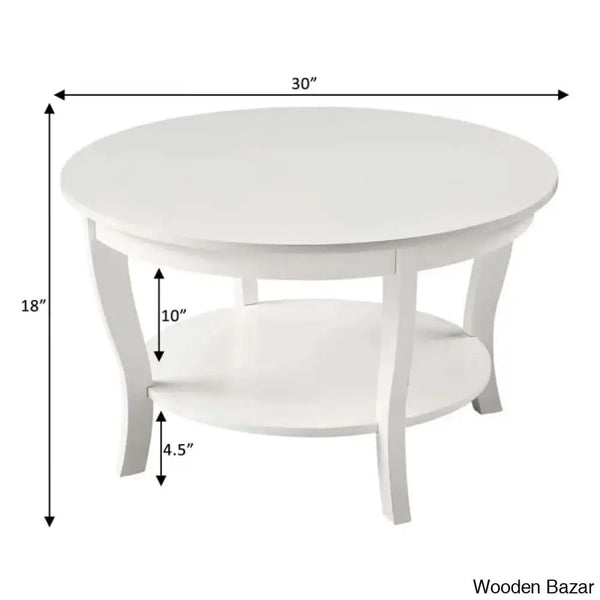 Chadwick 30’’ Coffee Table With Shelf And Center Table