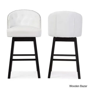 Chaimz Upholstered 30.62’’ Counter Stool With Solid Wood Frame (Set Of 2)
