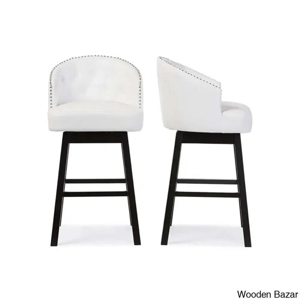 Chaimz Upholstered 30.62’’ Counter Stool With Solid Wood Frame (Set Of 2)