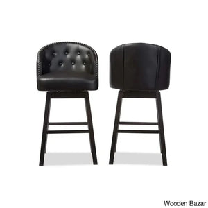 Chaimz Upholstered 30.62’’ Counter Stool With Solid Wood Frame (Set Of 2)