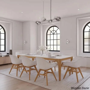 Charlton Luxury 8 Seater Wooden Dining Table Set - Bazar