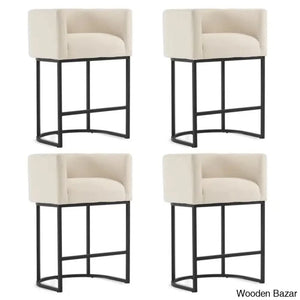 Charneys Swivel Upholstered 27’’ Counter And Bar Stool (Set Of 4)
