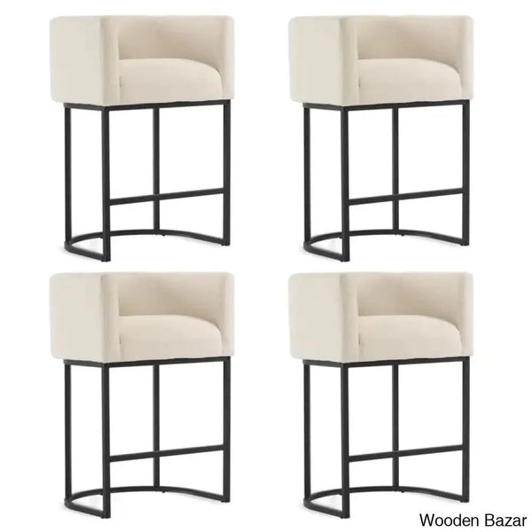 Charneys Swivel Upholstered 27’’ Counter And Bar Stool (Set Of 4)