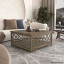 Chessani Square Coffee And Center Table With Storage Brown