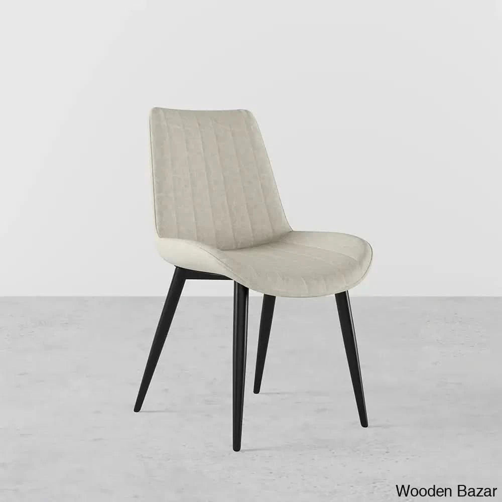 Chet Modern Gray Dining Chairs Set Of 2 Upholstered Pu Leather White