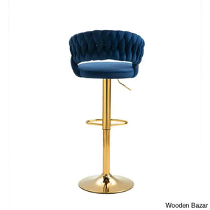 Christalo Swivel Upholstered Adjustable Height Counter And Bar Stool With Metal Frame (Set Of 2)