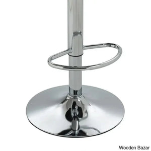 Christalo Swivel Upholstered Adjustable Height Counter And Bar Stool With Metal Frame (Set Of 2)