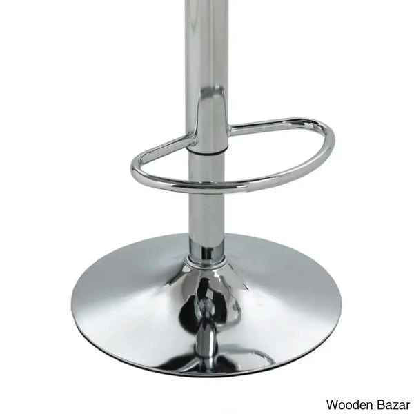Christalo Swivel Upholstered Adjustable Height Counter And Bar Stool With Metal Frame (Set Of 2)