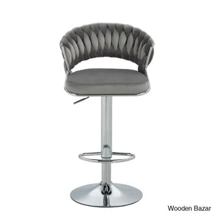 Christalo Swivel Upholstered Adjustable Height Counter And Bar Stool With Metal Frame (Set Of 2)