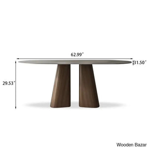 Churchill 4 Seater Stone Top Double Pedestal Dining Set
