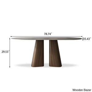 Churchill 4 Seater Stone Top Double Pedestal Dining Set