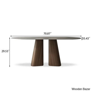 Churchill 4 Seater Stone Top Double Pedestal Dining Set